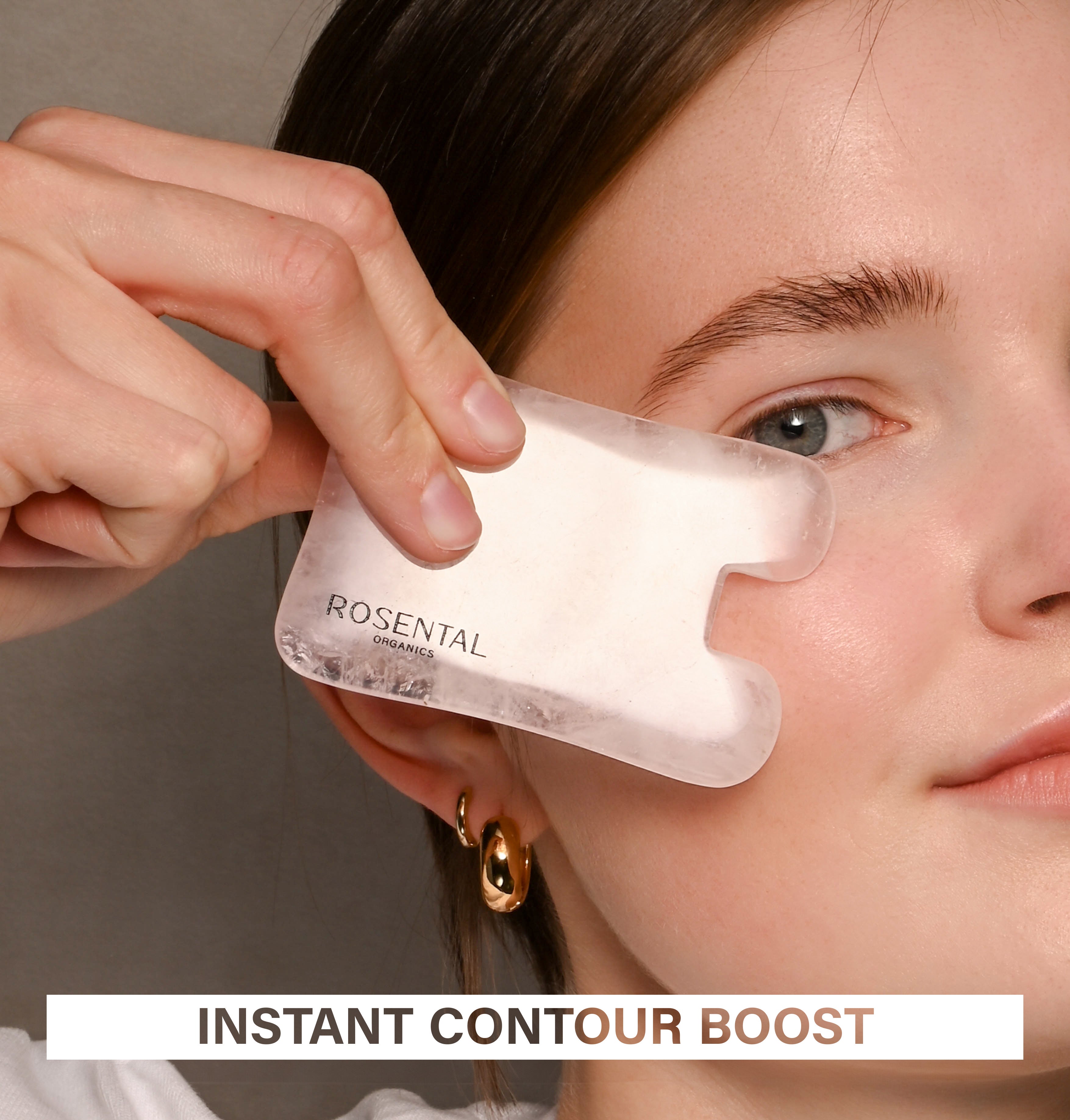 Rosental Organics - Rose Quartz Gua Sha | Natural Lifting Tool